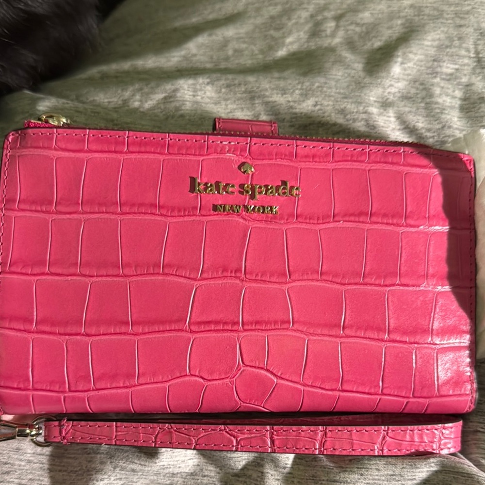 Kate Spade Pink Croc-Embossed Women's Bag